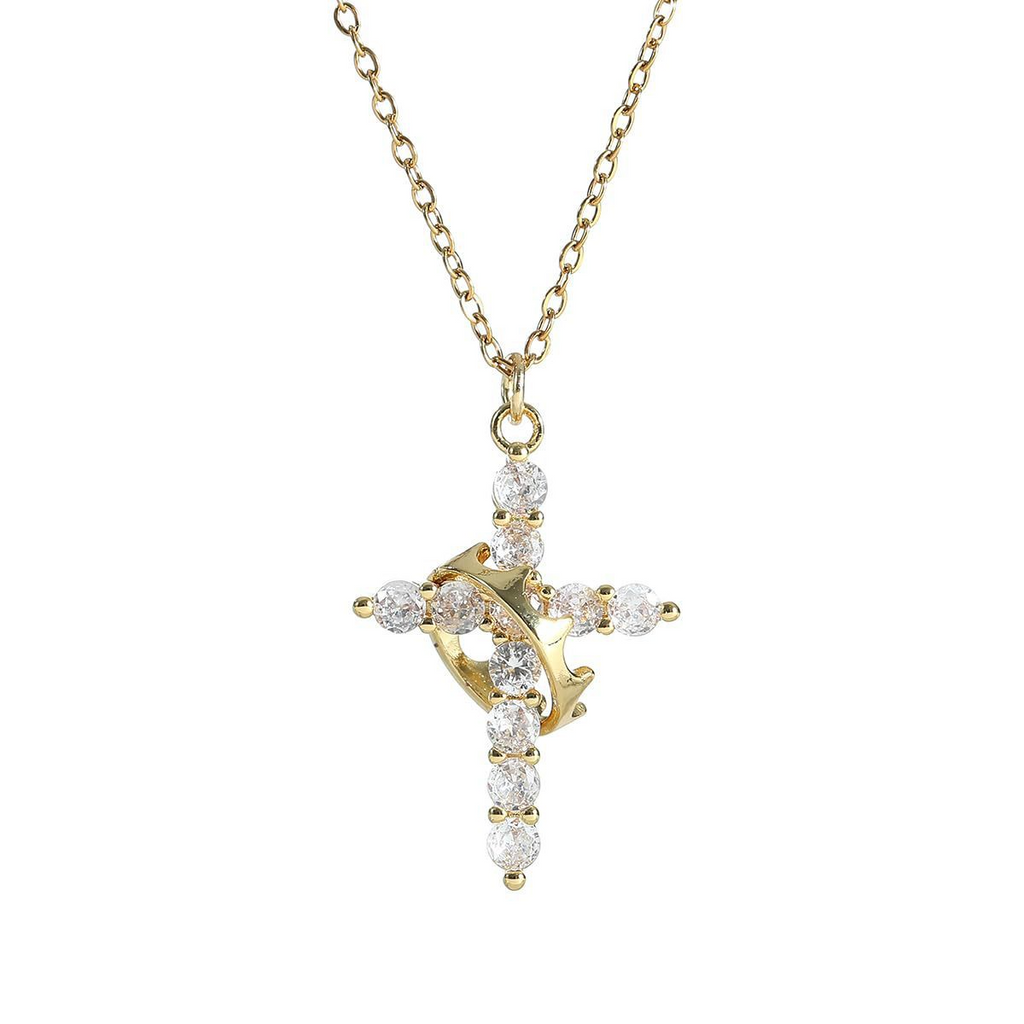 Crown Cross Necklace